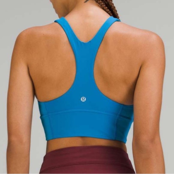 LIKE NEW! Lululemon Wunder Train Longline Bra Size:4 Poolside - Picture 2 of 9